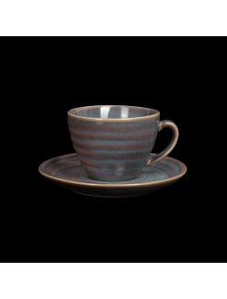 Чайная пара 200 мл, сине-коричневый «Corone Terra»