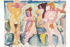 «В бане», 1970-е г., картон, масло, 18,5х26