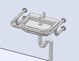 Поручень для раковины инвалидный настенного крепления