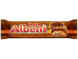 Печенье бисквит "Албени Байтс" с карамелью в шоколаде (Albeni Bites), 72 гр., Ulker, Турция