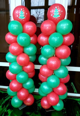 Гирлянда новогодняя из воздушных шаров, длина 1,7 м