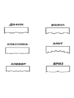 Фигурный край для рулонных штор. Опция