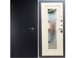 Входная металлическая дверь модель Дива МД-26 NANO антик серый\ беленый дуб-зеркало