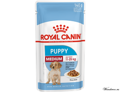 Royal Canin Medium Puppy Роял Канин Медиум Паппи паучи для щенков средних пород 140 гр (в соусе)