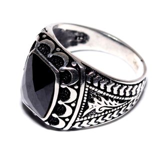 Мужской мусульманский перстень с камнем (Цирконий) купить