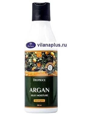 Deoproce шампунь Argan Silky Moisture с аргановым маслом. 200 мл. 033552