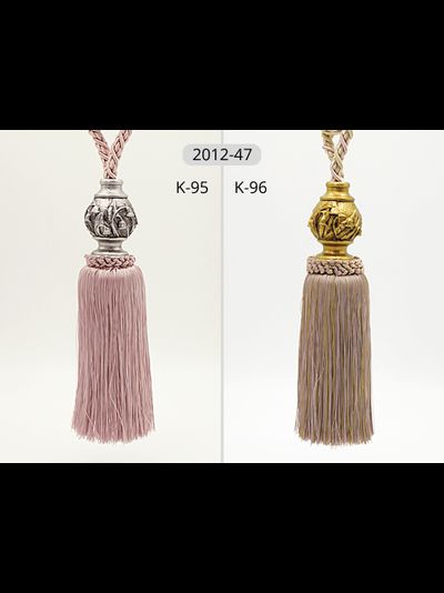 Арт. 2012-47 New. Кисти для штор с цветочным декором, 85 см