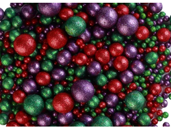 733 Драже зерновое в цв. кондитерской глазури "Блеск" - РОЖДЕСТВЕНСКИЙ (красный,зеленый,фиолетовый) 1.5кг