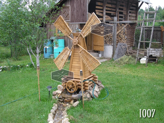 Декоративная мельница с водяным колесом