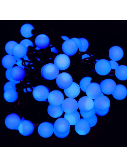 Гирлянда "Шарики цветные", 70 синих светодиодов, 10 м, соединяемая (до 3 шт.), уличная, синий