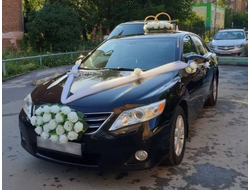 Комплект свадебных украшений на авто "Белые розы"