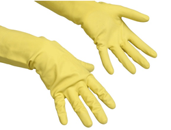 Резиновые перчатки со специальным внешним покрытием КОНТРАКТ желтые