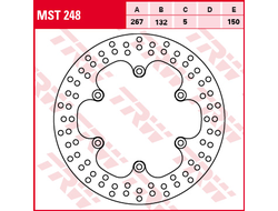Тормозной диск передний/задний TRW MST248 для мотоциклов Yamaha XJ 600/900, XJR 1200/1300, XP 500, FZ/FZX 750, FZR/FZS 1000, MT-01 1700, RD 350/500