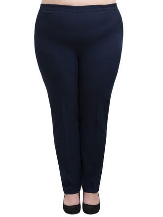 Женские летние брюки с высокой посадкой арт. 5041 (Цвет темно-синий) Размеры 60-90