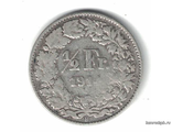 Швейцария. 1/2 франка 1974 год.