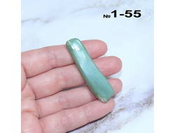Нефрит натуральный (галтовка) Забайкалье №1-55: голубой - 8,4г - 52*14*5мм