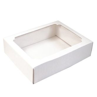 Коробка ПЛОТНАЯ для торта Цифра, 43*34*10 см, Белая