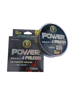 Шнур плетеный Power Braidх4Falcon 100м, 0,40