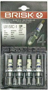 Свечи зажигания "BRISK" EXTRA DR15TC-1-J Чехия (ВАЗ 2110-2112 16 кл. инж.) 3-х эл.блистер компл.