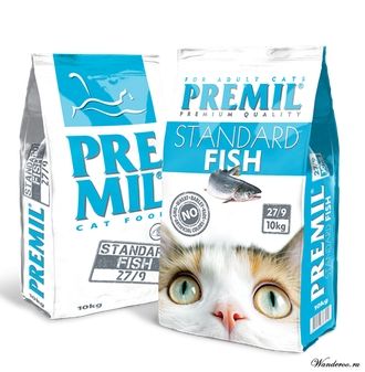 Premil Standart Fish Премил Стандарт Полнорационный корм для кошек всех возрастов  из мяса и рыбы. 10 кг