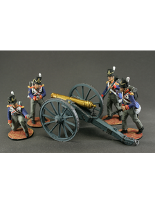 Набор 5 солдатиков. Наполеоновские войны. Британская Королевская артиллерия 1812 год.