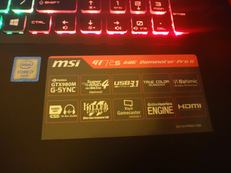 MSI GT72S 6QE Dominator Pro G