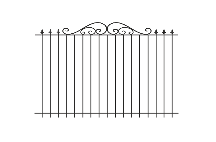 Коис- Мет - эскиз ковано-сварного забор с навершием