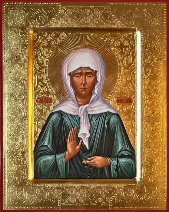 Образ Святой блаженной Матроны Московской.  Формат иконы: 22х28см.