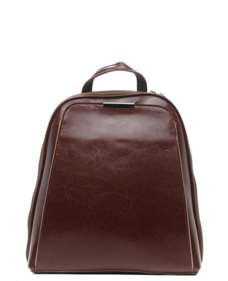 Кожаный женский рюкзак Casual тёмно-коричневый