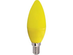 Лампа светодиодная Ecola свеча E14 6W Желтая матовая 100x37 C4TY60ELY