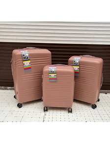 Комплект из 3х чемоданов Impreza Road Полипропилен S,M,L Пудровый
