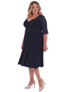 Женская одежда - Вечернее, нарядное платье Арт. 1111401 (Цвет  черный)  Размеры 52-76