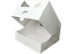 Коробка для бенто торта 140x140x80 белая с окном