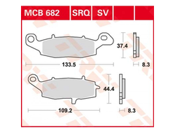 Тормозные колодки TRW MCB682SV для Kawasaki // Suzuki (Sinter Street SV)