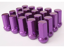 Комплект гаек PMU конус 12*1,25 фиолетовый HEX 17