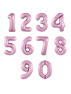 Фольгированные  цифры "Нежно розовые"