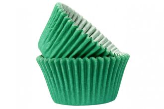 Бумажные формы для кексов Зеленые, 50*30 мм, 25 шт