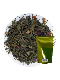 Чай "Заварилла" с добавками зелёный Золотой самовар, 100 гр., дой-пак