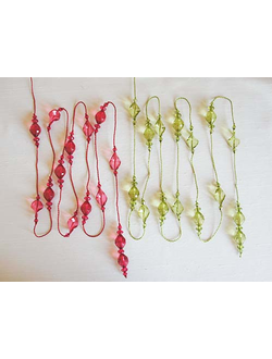 Арт. V 26062. Цветная декоративная нить с бусинами