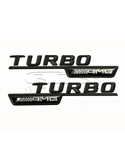 Эмблемы Turbo AMG Black на крылья Mercedes