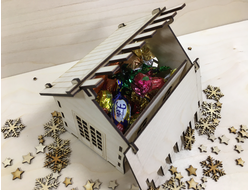 Домик-коробка для новогодних подарков