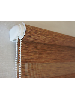 Рулонные жалюзи в сборе стандартных размеров под натуральную соломку цветов латте, капучино и др.