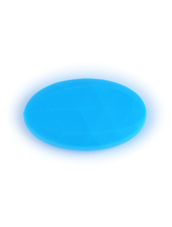 Силиконовый Овал плоский 40х25 мм Голубой