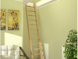 Прямая деревянная лестница «Чердачная» ЛЧ-01. Гусиный шаг