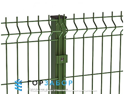 Сварной 3D забор из прутка 4мм оцинкованный в полимерном покрытии купить по цене завода