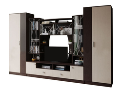 Гостиная "Женева" (Ясень шимо, Венге, Сандал светлый)