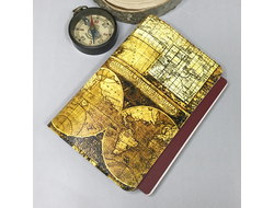 Обложка на паспорт "Старинная карта" v
