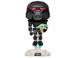 Фигурка Funko POP! Bobble Star Wars Mandalorian Dark Trooper With Grogu (GW) (Exc)