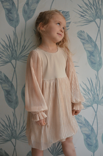 Платья с юбкой плиссе (цвет кремовый размер 104 (3-4 года))