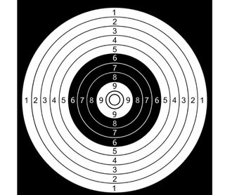 Мишень для стрельбы пистолетная 14х14 см (картон 50 шт.)
